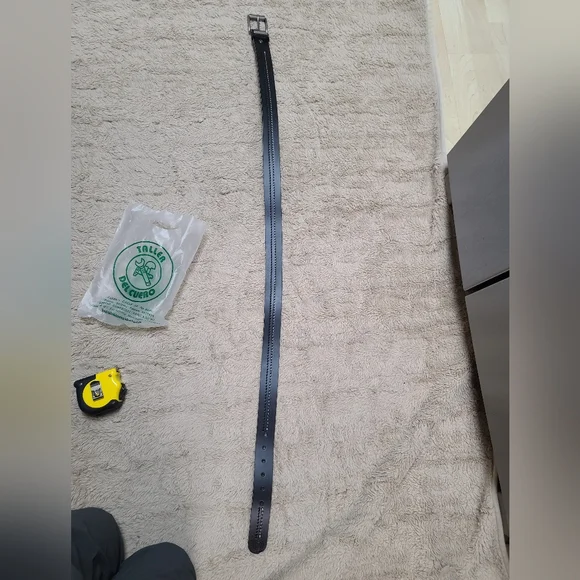 Taller Del CuerpMen's Black Leather Belt Size 40 - Picture 4 of 8